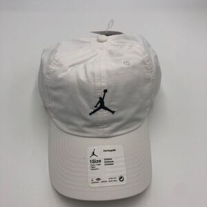 New Authentic Jordan H86 Washed Adjustable‎ Basketball Cap White & Black